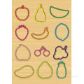 Purple / Yellow / Green / Red Fruit Shaped Elastic Wrist Bands, Silly Rubber Band